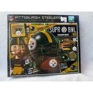 NFL Licensed Pittsburgh Steelers Collectors 500 Piece Puzzle 24" x 18" NEW